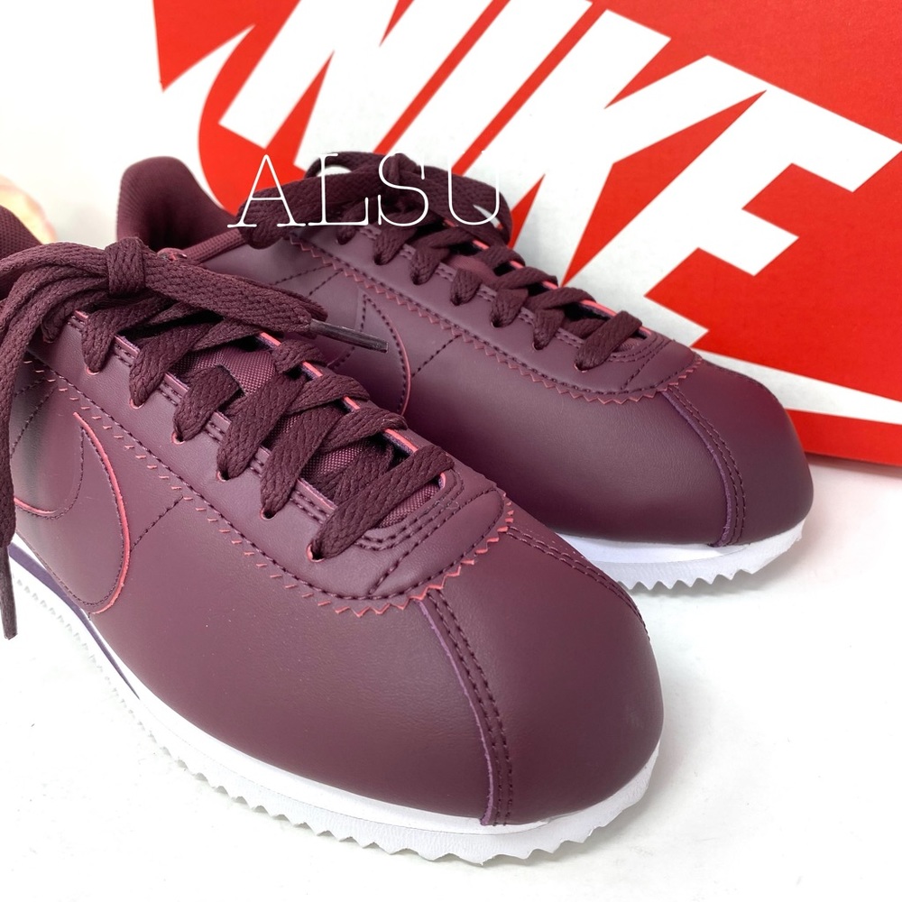 Nike Classic Cortez Leather Night Maroon W AUTHENT - Picture 6 of 8